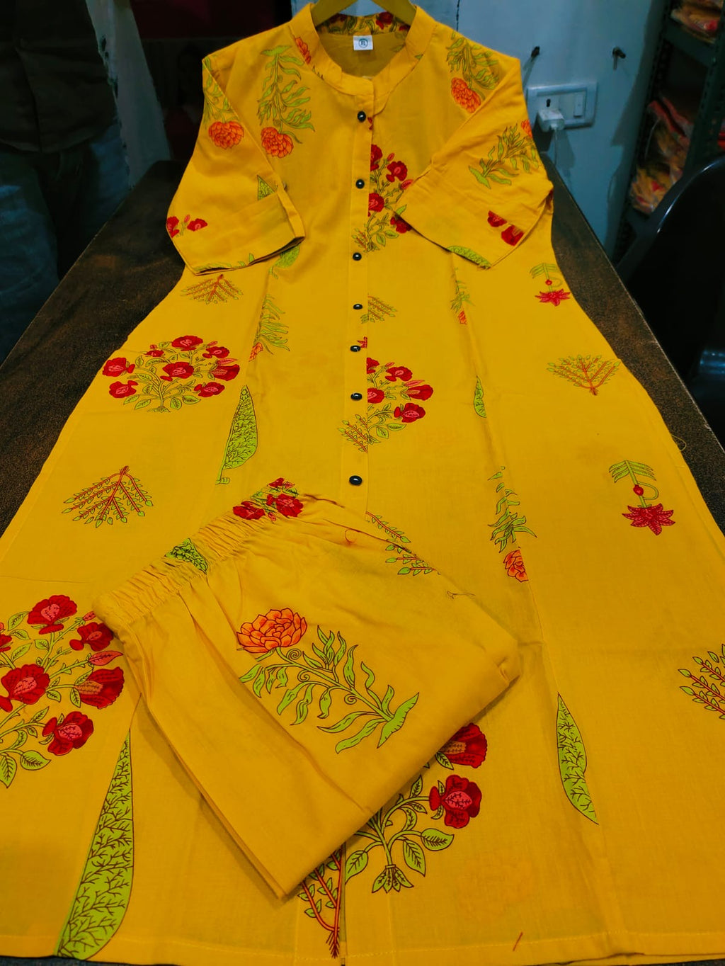 🌸 Premium Cotton Kurti Palazzo Set 🌸