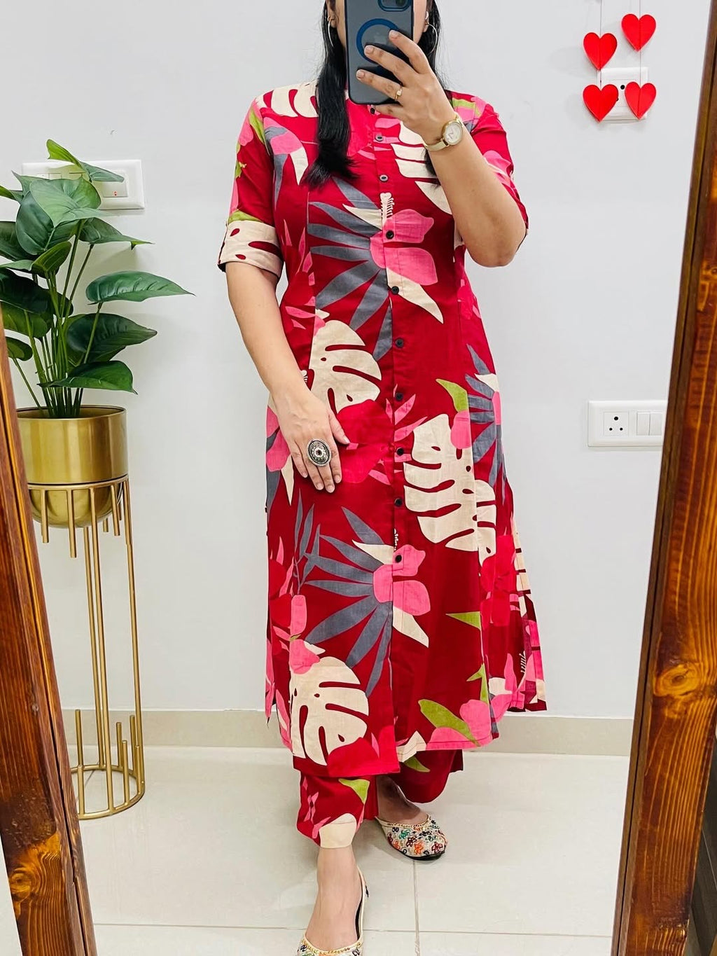 🌸 Premium Cotton Kurti Palazzo Set 🌸