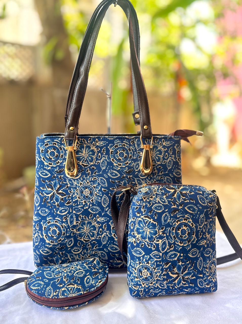 3 Bags - Tote , Sling and Pouch