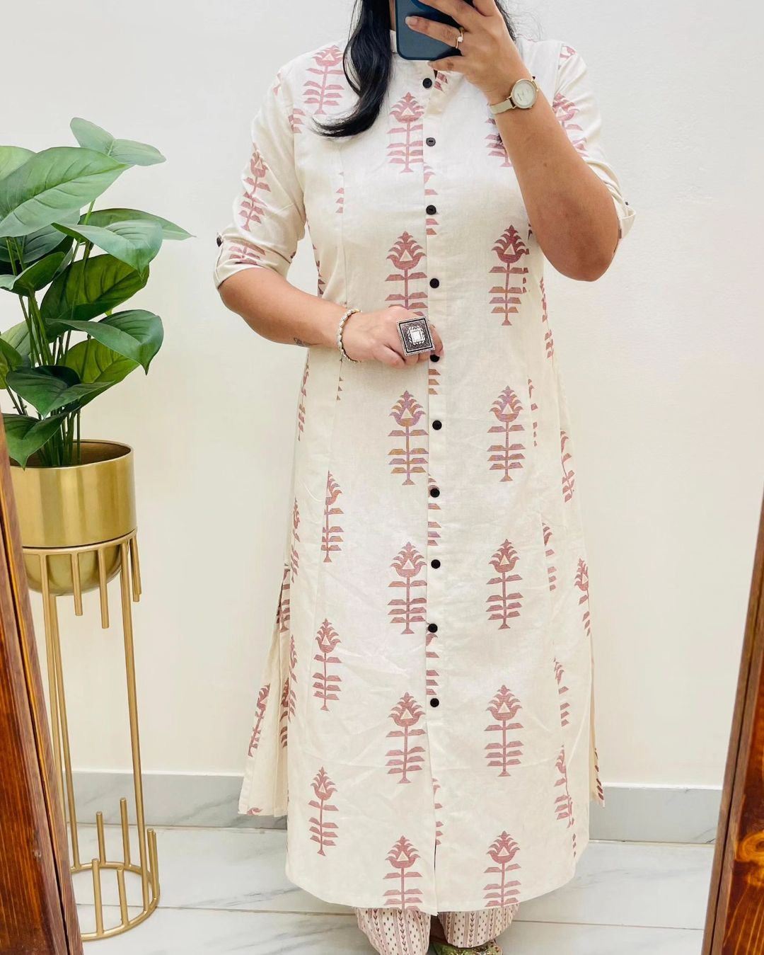 🌸 Premium Cotton Kurti Palazzo Set 🌸
