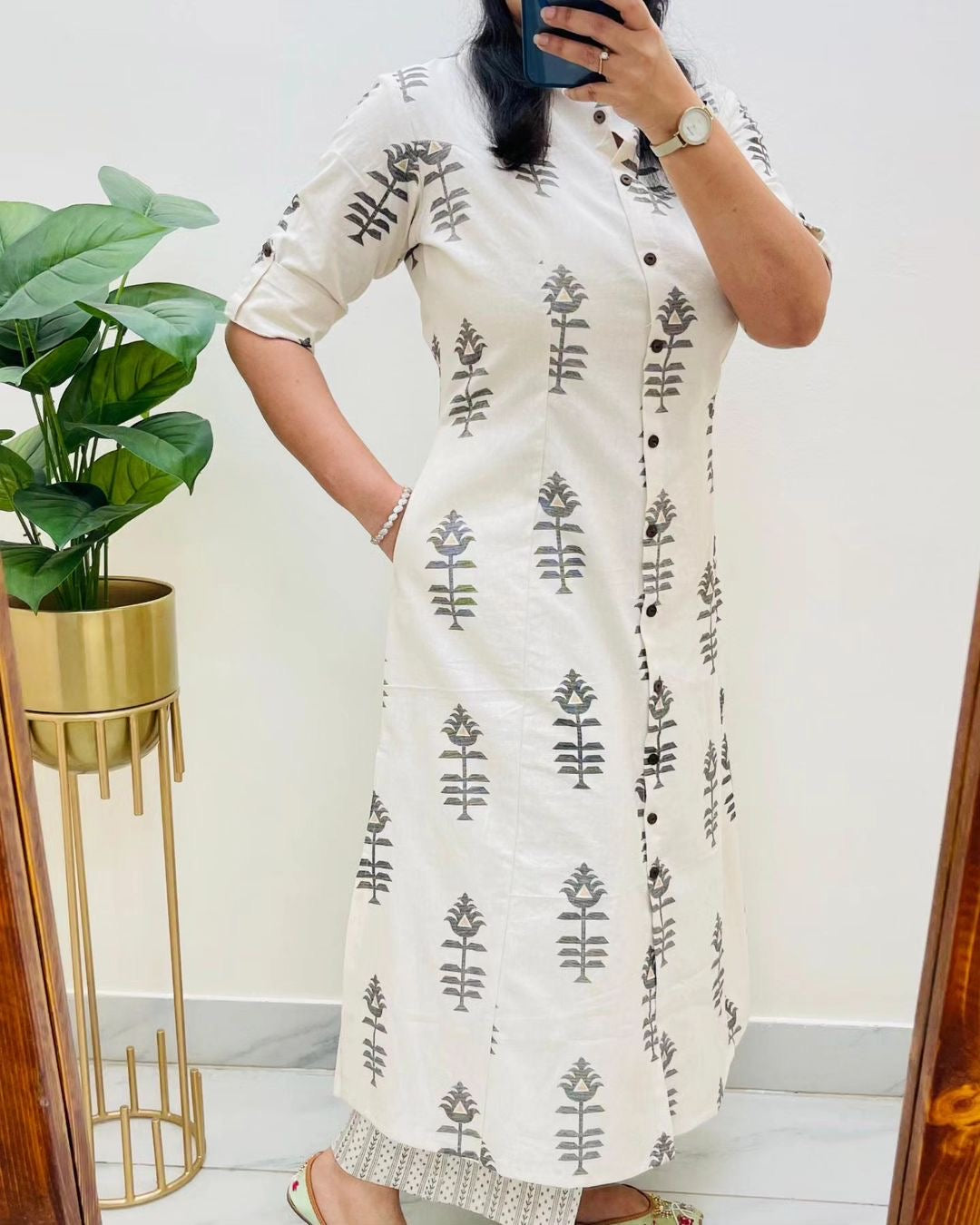 🌸 Premium Cotton Kurti Palazzo Set 🌸