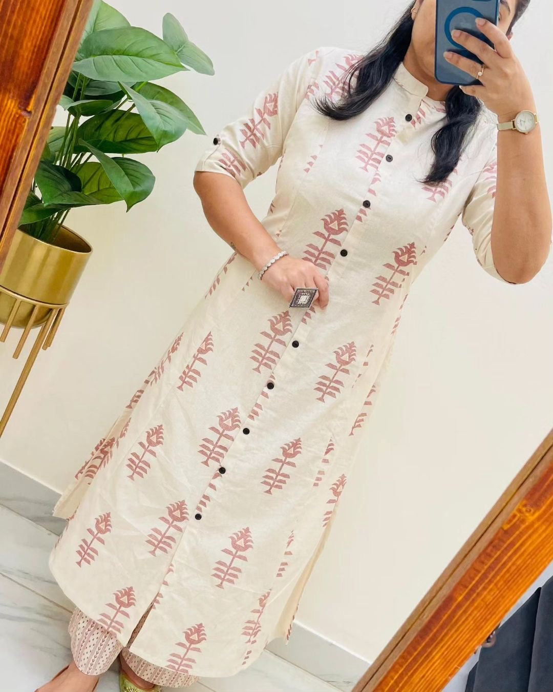 🌸 Premium Cotton Kurti Palazzo Set 🌸